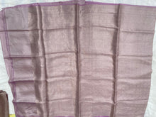 Load image into Gallery viewer, Pink Handwoven Pure Tissue Silk Banarasi Saree
