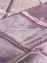 Load image into Gallery viewer, Pink Handwoven Pure Tissue Silk Banarasi Saree
