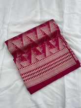 Load image into Gallery viewer, Red Handwoven Pure Silk Banarasi Saree
