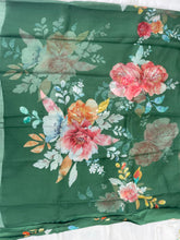 Load image into Gallery viewer, Green Satin Organza Printed Half Half Saree
