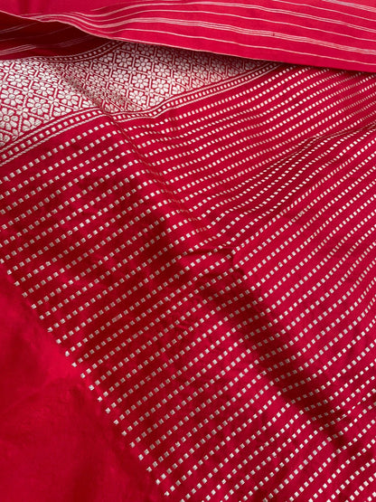 Red Handwoven Pure Silk Banarasi Saree