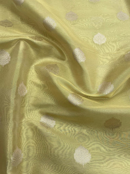 Yellow Butidar Tissue Silk Fabric
