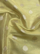 Load image into Gallery viewer, Yellow Butidar Tissue Silk Fabric
