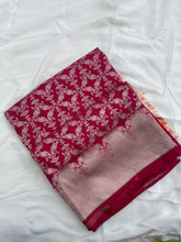 Load image into Gallery viewer, Red Handwoven Pure Silk Banarasi Saree
