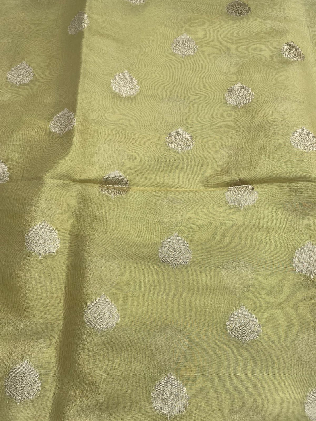 Yellow Butidar Tissue Silk Fabric