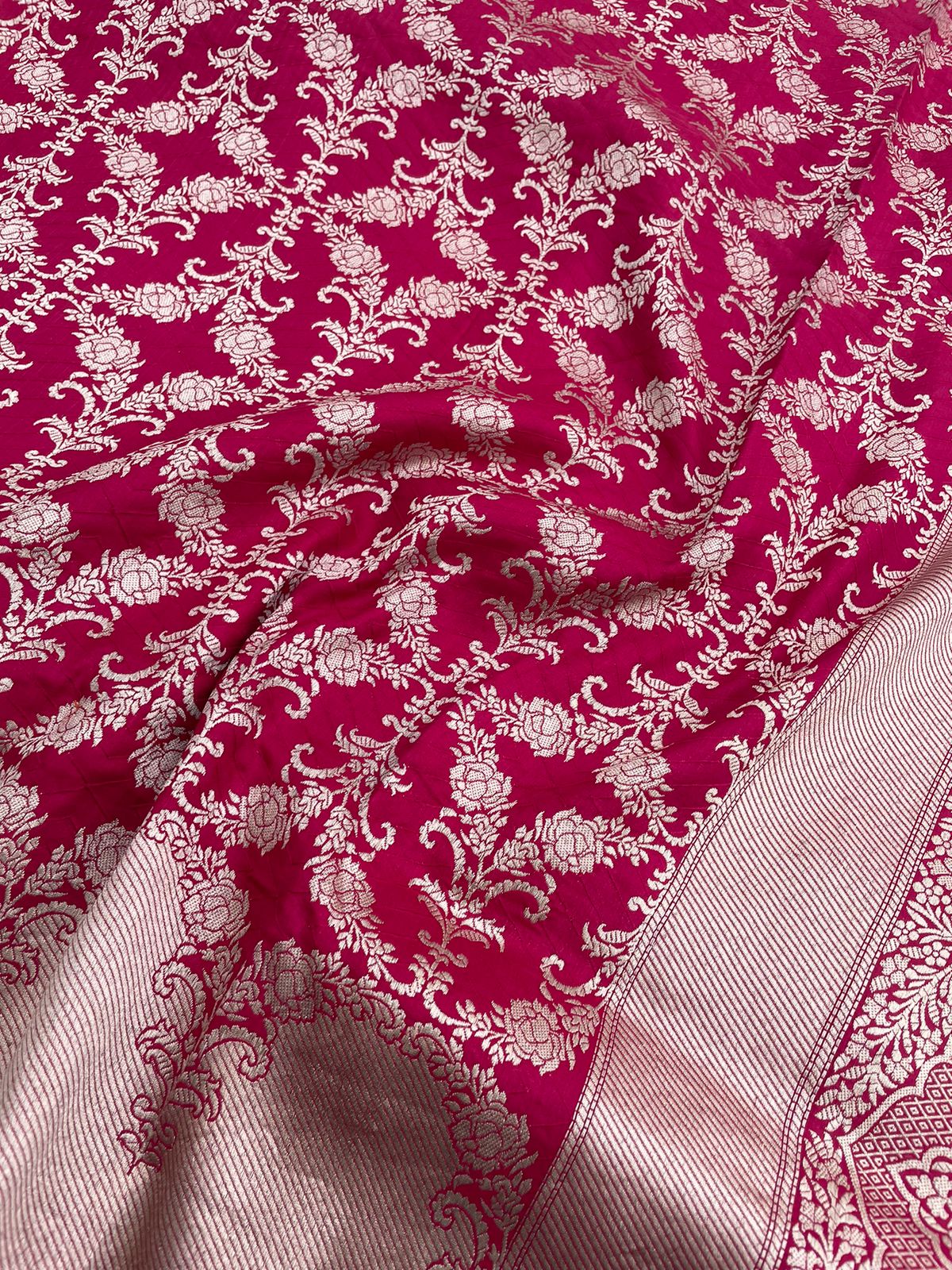 Red Handwoven Pure Silk Banarasi  Saree