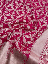 Load image into Gallery viewer, Red Handwoven Pure Silk Banarasi Saree
