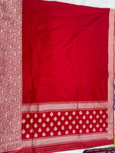 Load image into Gallery viewer, Red Handwoven Pure Silk Banarasi Saree
