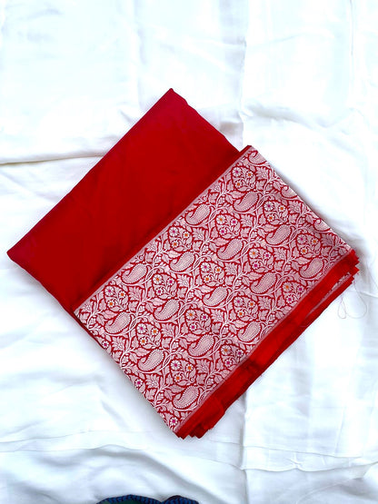 Red Handwoven Pure Silk Banarasi Saree