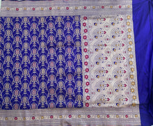 Load image into Gallery viewer, Purple Handloom Banarasi Pure Silk Minakari Jangla Saree
