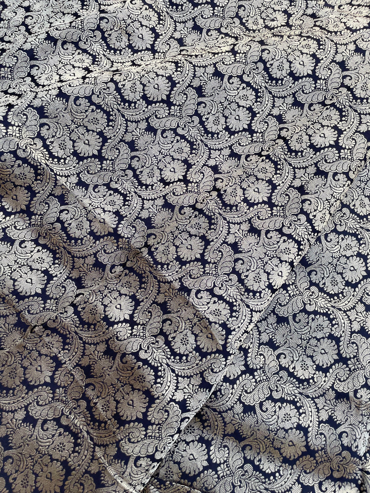 Black Handloom Satin Silk Banarasi Saree