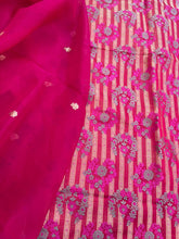 Load image into Gallery viewer, Pink Handwoven Banarasi Suit Fabric
