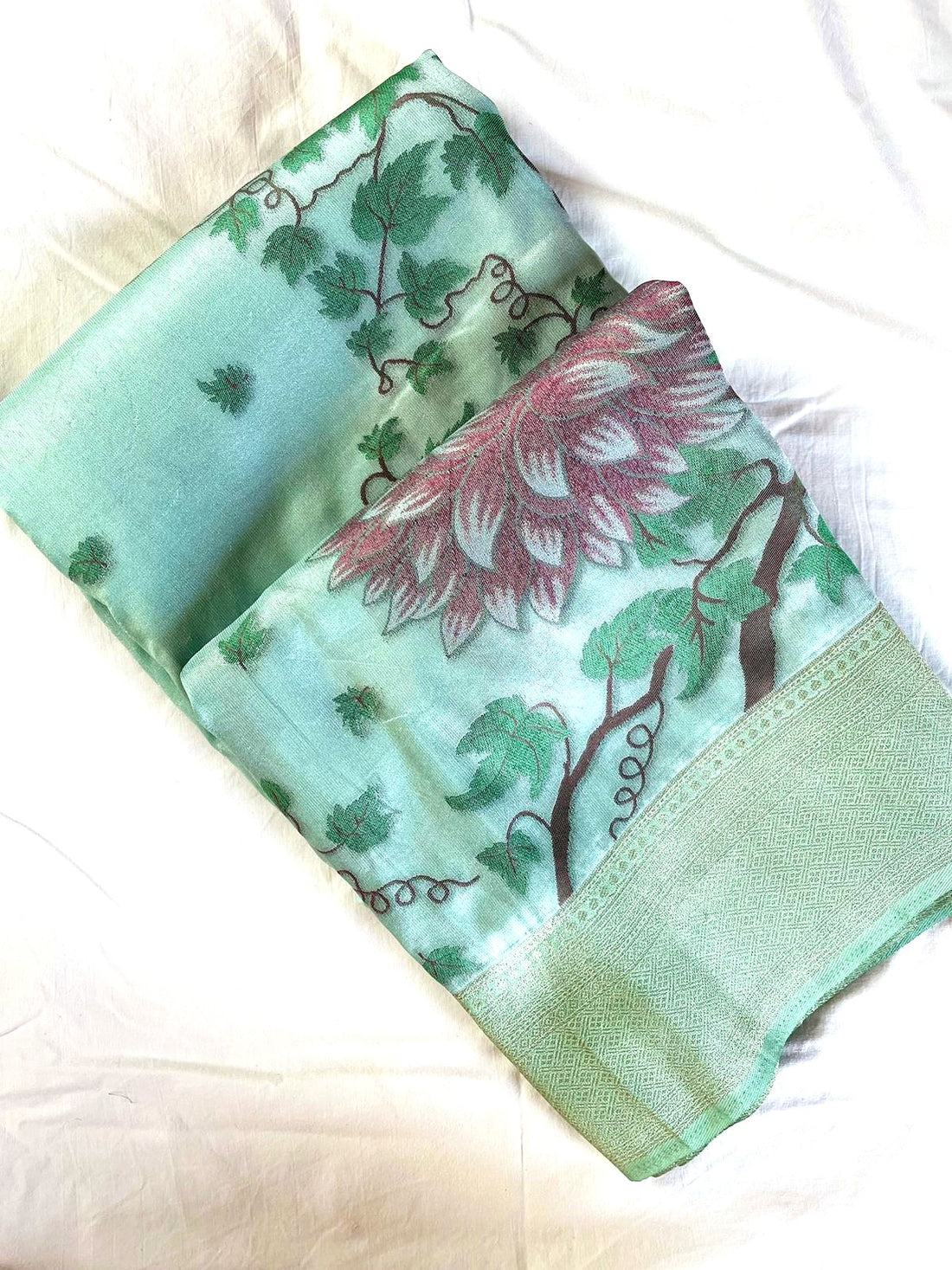 Sky Blue Soft Silk Banarasi Saree