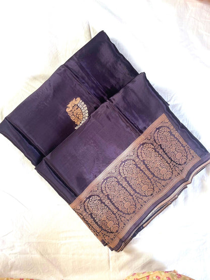 Black Sona- Rupa Buti Crepe Banarasi Saree