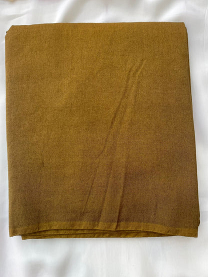 Mustard Digital Printed Chanderi Cotton Banarasi Suit Fabric