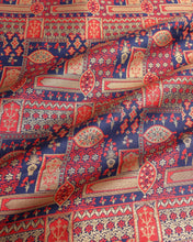 Load image into Gallery viewer, Red Blue Khinkhaab Banarasi Fabric
