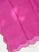 Load image into Gallery viewer, Pink Hand Embroidered Organza Dupatta
