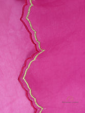 Load image into Gallery viewer, Pink Hand Embroidered Organza Dupatta
