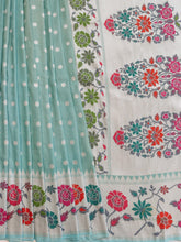 Load image into Gallery viewer, Sky Handloom Kataan Silk Kadhua Butidar Banarasi Saree
