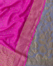 Load image into Gallery viewer, Grey Munga Silk Handwoven Banarasi Suit Set
