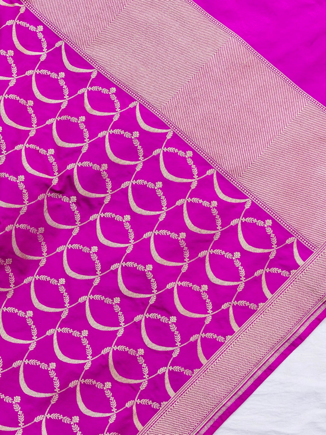 Nitya Purple Handwoven Pure Silk Mehrab Banarasi Lehenga