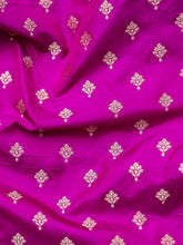 Load image into Gallery viewer, Purple Handwoven Pure Silk Mehrab Banarasi Lehenga
