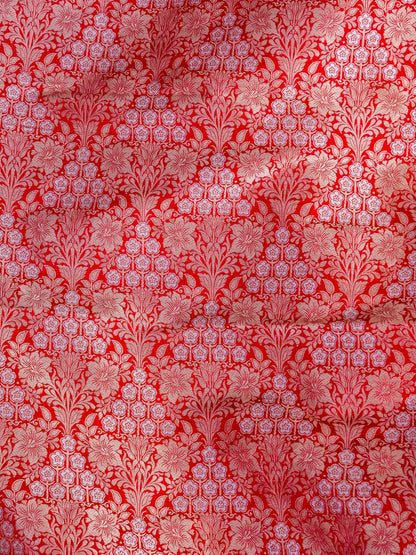 Mahi Red Handwoven Pure Silk Banarasi Lehenga