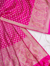 Load image into Gallery viewer, Pink Handwoven Pure Silk Banarasi Lehenga
