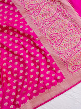 Load image into Gallery viewer, Pink Handwoven Banarasi Pure Silk Dupatta
