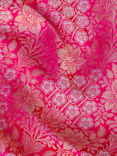 Load image into Gallery viewer, Pink Handwoven Pure Silk Banarasi Lehenga
