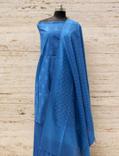 Load image into Gallery viewer, Blue Banarasi Cotton Suit Set
