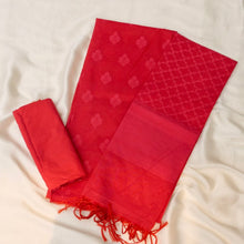 Load image into Gallery viewer, Red Banarasi Cotton Suit Set
