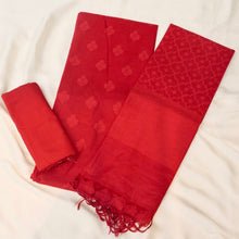 Load image into Gallery viewer, Maroon Banarasi Cotton Suit Set
