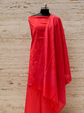 Load image into Gallery viewer, Red Banarasi Cotton Suit Set
