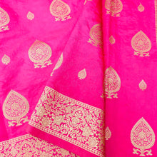 Load image into Gallery viewer, Pink Tanchoi Allover Butis Semi Silk Banarasi Saree
