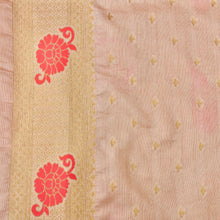 Load image into Gallery viewer, Millenial Pink Jaal Organza Banarasi Saree with Meenakari
