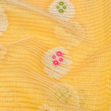 Load image into Gallery viewer, Kota Cotton Yellow Buta Woven Banarasi Saree

