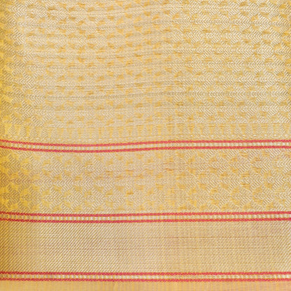 Kota Cotton Yellow Buta Woven Banarasi Saree