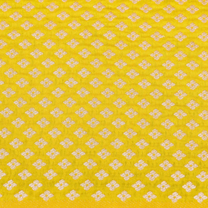 Yellow Tanchoi Allover Butis Semi Silk Banarasi Saree