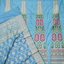 Load image into Gallery viewer, Blue Handwoven Pure Silk Banarasi Meenakari Lehenga
