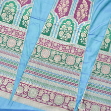 Load image into Gallery viewer, Blue Handwoven Pure Silk Banarasi Meenakari Lehenga
