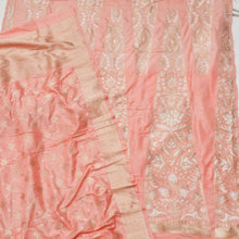 Load image into Gallery viewer, Light Pink Handwoven Pure Silk Banarasi Lehenga
