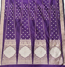 Load image into Gallery viewer, Purple Sona Rupa Handwoven Pure Silk Banarasi Lehenga
