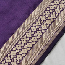 Load image into Gallery viewer, Purple Handwoven Banarasi Pure Silk Dupatta
