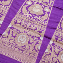 Load image into Gallery viewer, Purple Sona Rupa Handwoven Pure Silk Banarasi Lehenga
