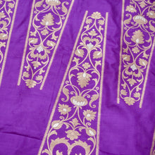 Load image into Gallery viewer, Purple Sona Rupa Handwoven Pure Silk Banarasi Lehenga
