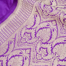 Load image into Gallery viewer, Purple Sona Rupa Handwoven Pure Silk Banarasi Lehenga
