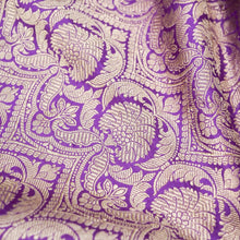 Load image into Gallery viewer, Purple Sona Rupa Handwoven Pure Silk Banarasi Lehenga
