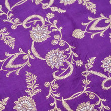 Load image into Gallery viewer, Purple Handwoven Banarasi Pure Silk Dupatta
