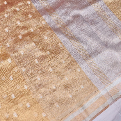 Gold Crush Tissue Butidar Banarasi Saree